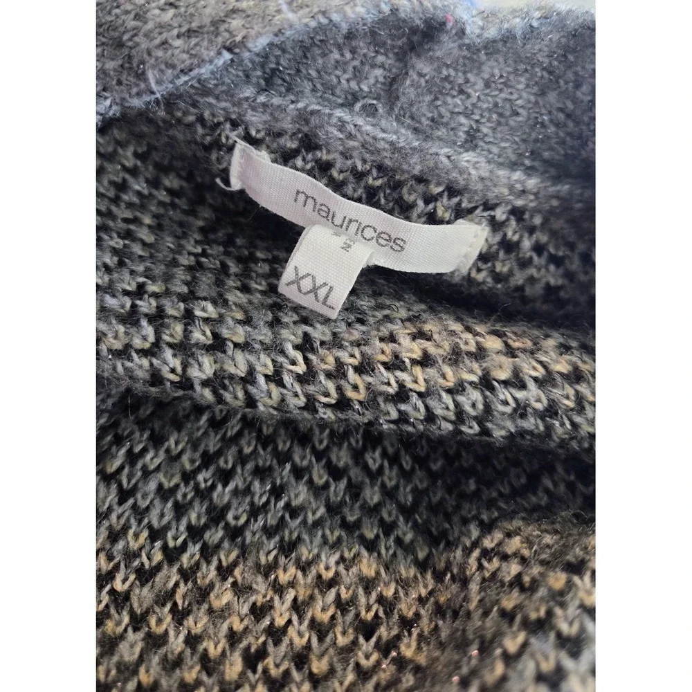 Maurice's Animal Leopard Print Sweater Open Front Cardigan Plus Size 2X‎ - XXL
